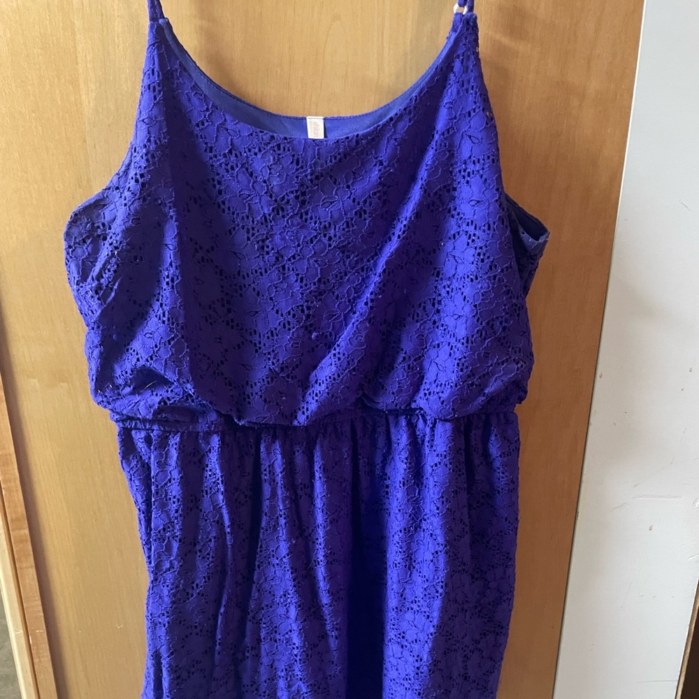 Purple lace dress